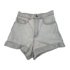 American Apparel Cuffed Hem Denim Jean Shorts Size 26 Women’s